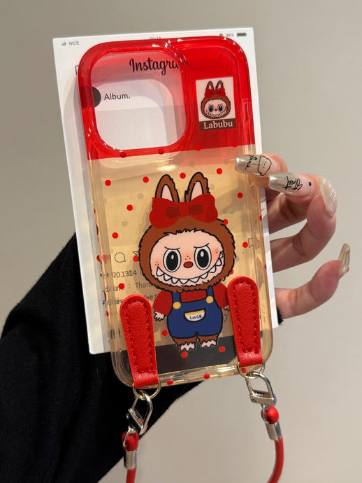 Labubu Monster iPhone Case with Strap