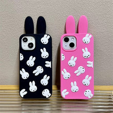 Load image into Gallery viewer, 3D Miffy Ears Soft Silicon iPhone Case
