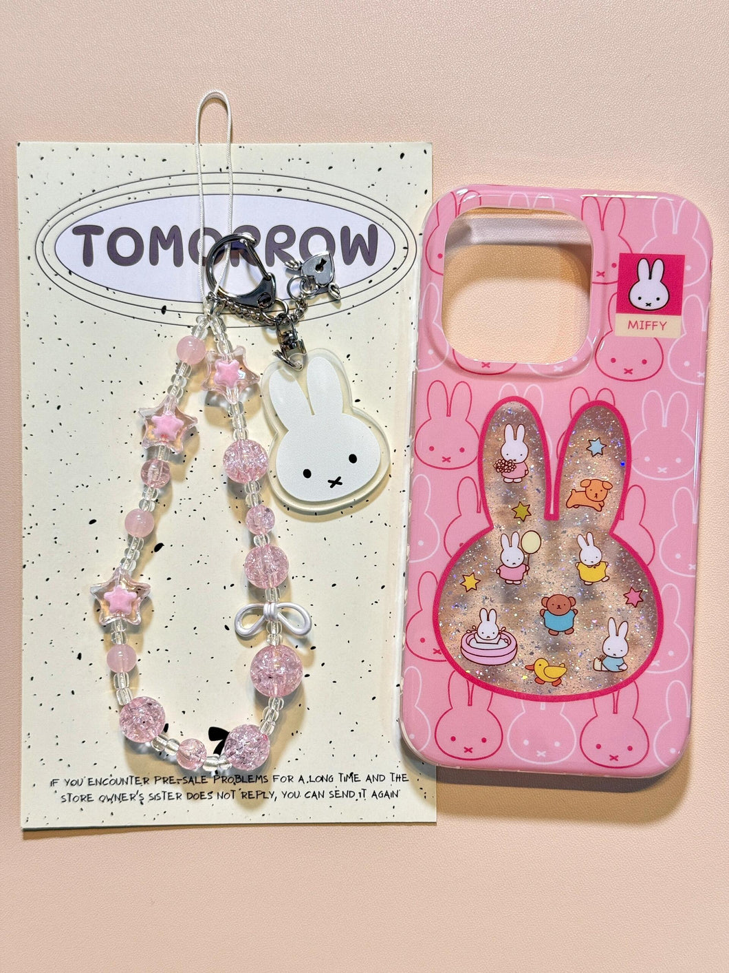 Pink Miffy iPhone Case with Charm