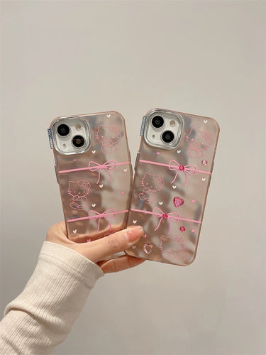 Hello Kitty with Pretty Butterfly Knot iPhone Case