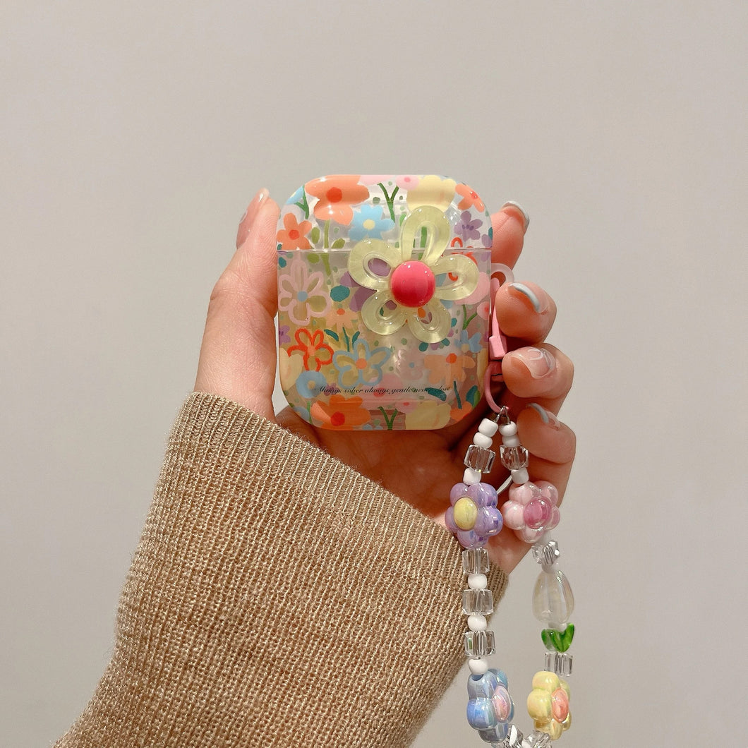 Spring Floral AirPods Case with Charm