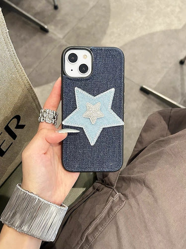 Star on Denim iPhone Case