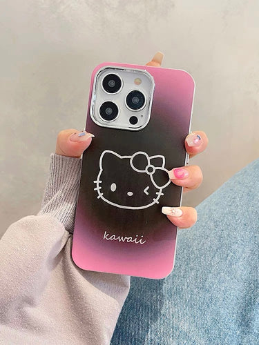 Black & Pink Hello Kitty iPhone Case