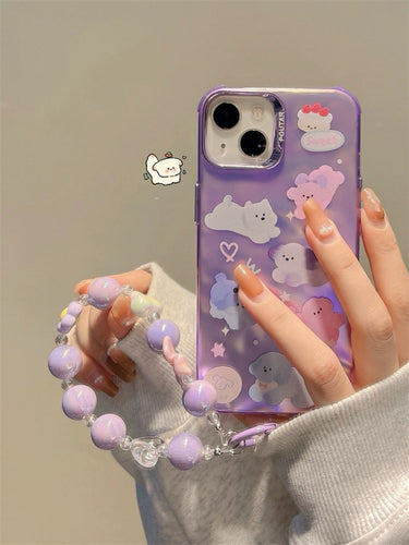 Purple Laser Puppy iPhone Case