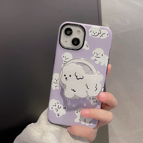 Purple Puppy Magsafe iPhone Case