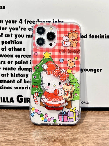 Hello Kitty Celebrates Xmas iPhone Case