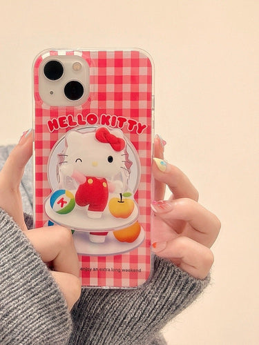 Red Checker Hello Kitty Magsafe iPhone Case