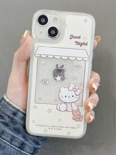 Hello Kitty Watching Snow iPhone Case