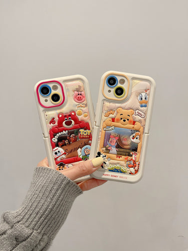 Cute Bear iPhone Case with Invisible Holder