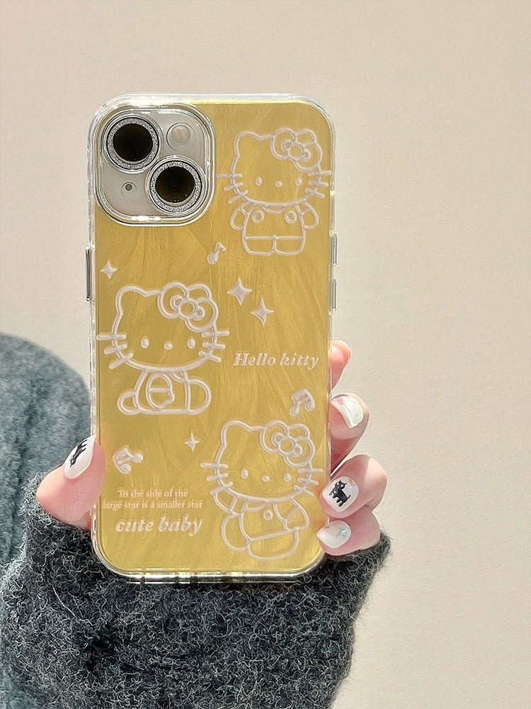 Golden Hello Kitty iPhone Case
