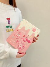 Load image into Gallery viewer, Cute Pink Kirby iPad Case with Pencil Holder
