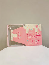 Load image into Gallery viewer, Cute Pink Kirby iPad Case with Pencil Holder
