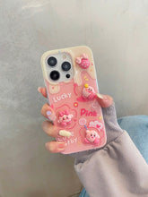 Load image into Gallery viewer, 3D Cutie Pink Kirby iPhone Case
