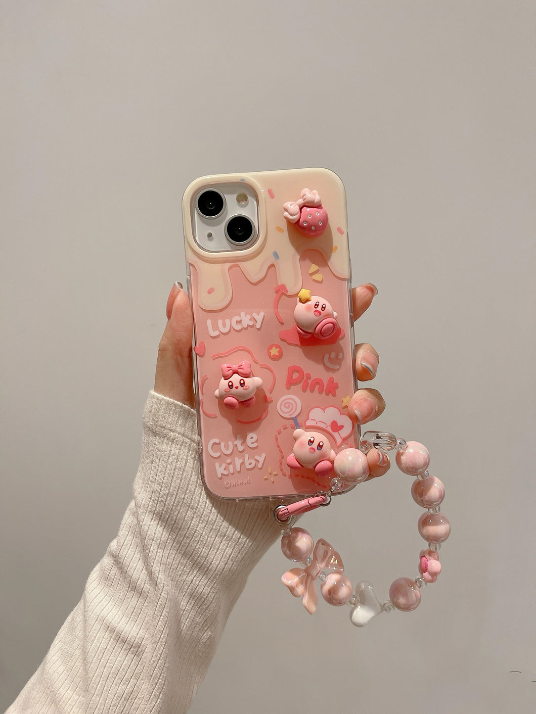 3D Cutie Pink Kirby iPhone Case