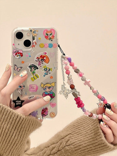 Cute Powerpuff Girl iPhone Case with Chain