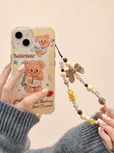 Load image into Gallery viewer, Butter Bear iPhone Case with Strap
