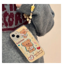 Load image into Gallery viewer, Butter Bear iPhone Case with Strap
