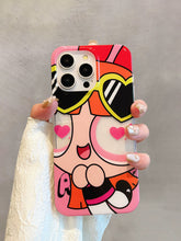 Load image into Gallery viewer, Hearty PowerPuff Girl iPhone Case
