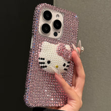 Load image into Gallery viewer, Bling Diamond Hello Kitty iPhone Case
