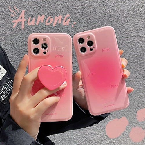 Pink Heart Holder iPhone case 